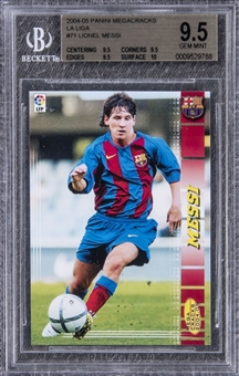 2004-05 Panini Megacracks #71 Lionel Messi La Liga Rookie Card - BGS GEM MT 9.5 (Gem Mint+)